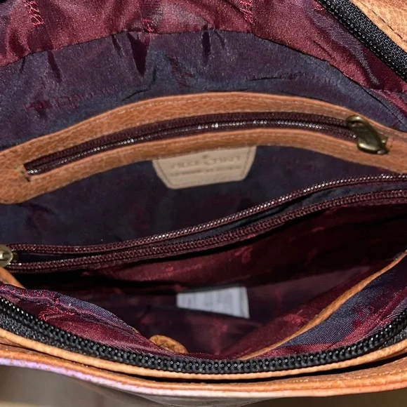 Anuschka Vibrant Floral Shoulder Bag - Orange and Green - Picture 5 of 9